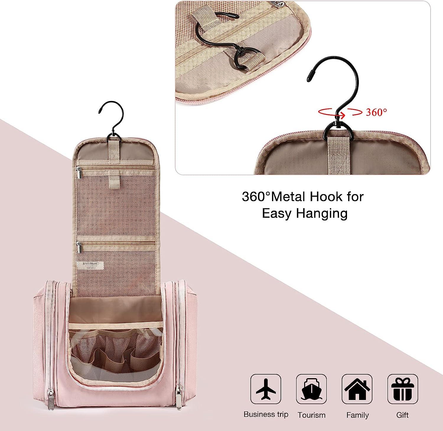 BAGSMART Extra Large Toiletry Bag Hanging Toiletry Bag for Travel,  Water-resistant Cosmetic Makeup Travel Bag, Large Capacity Travel Bag  Organizer for