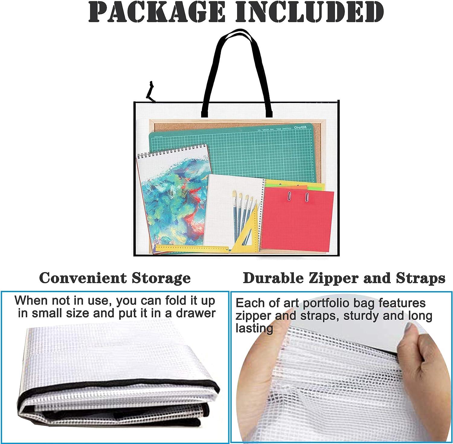 Pro Art Vinyl, 19-inch x 25-inch Mesh Bag with Zipper and Handle,  Translucent