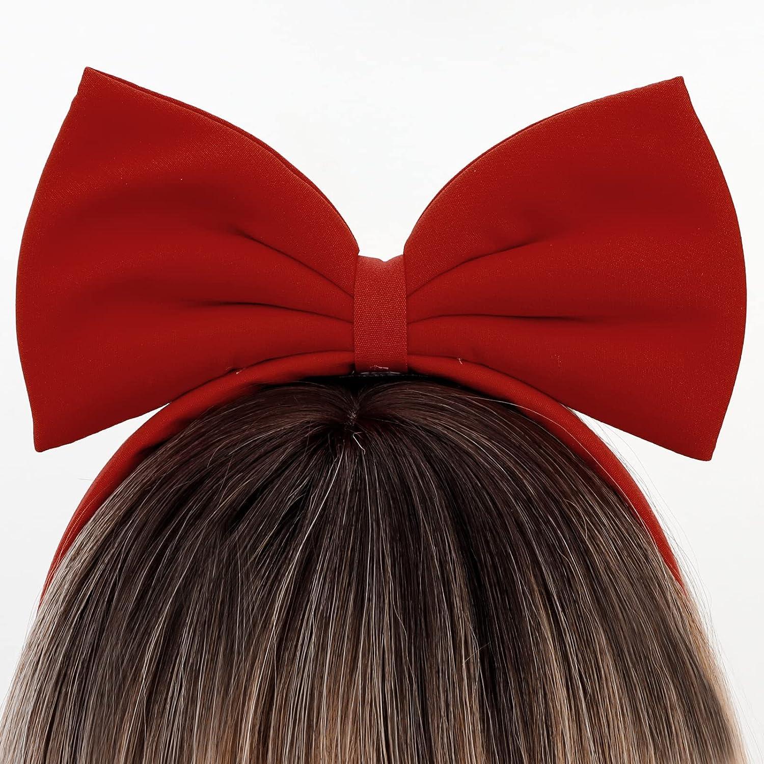  Ivyu Red Bow Headband Women Big Red Bow For Hair Blossom  Powerpuff Girls Bow Snow White Bow Kiki Large Red Hair Bow Band Halloween  Headbands For Women Adults Girls 
