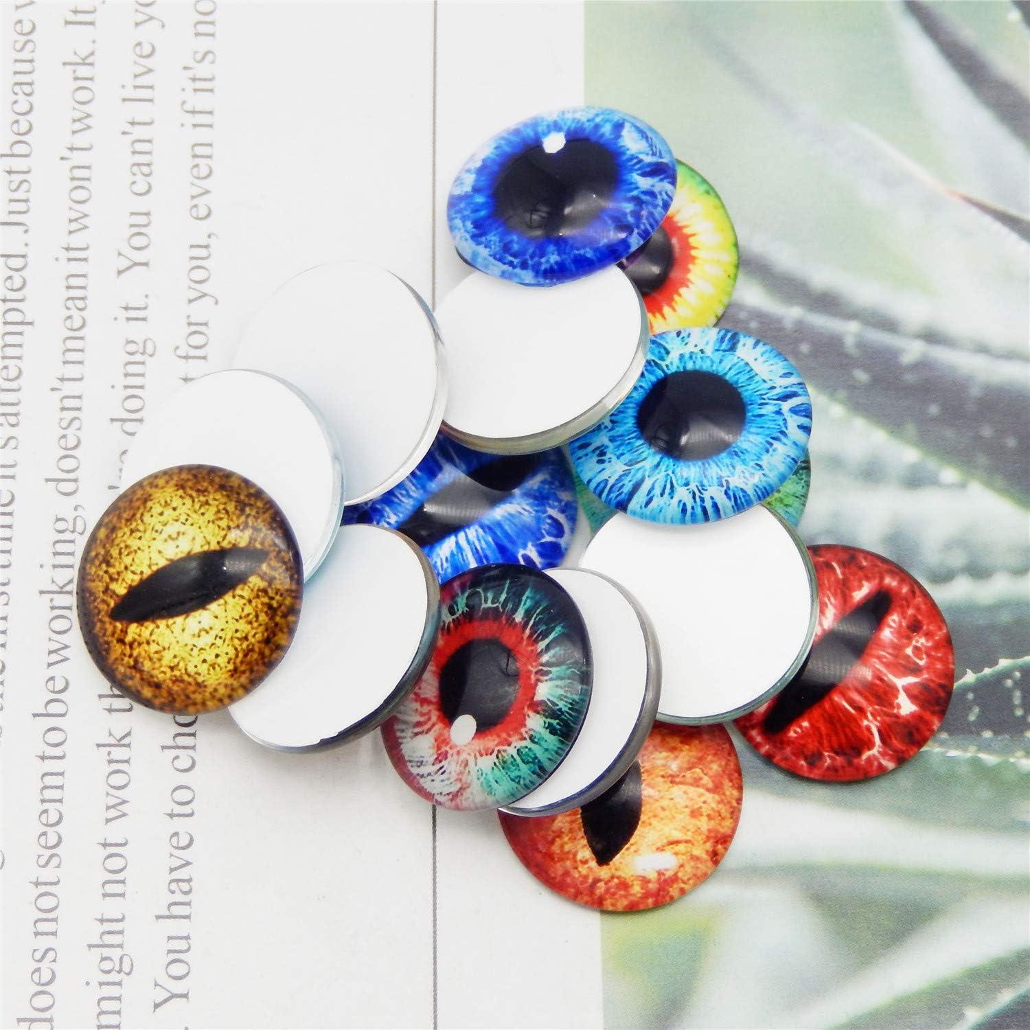 1040PCS 6-12mm Plastic Wiggle Safety Eye Glass Dragon Eyes for Doll Toy  Making