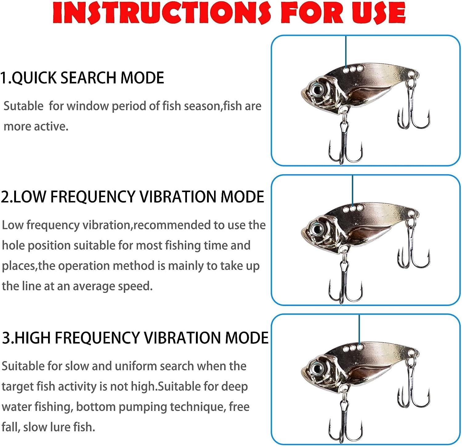 5PCS/Box Fishing Spoon Lures Metal Spinner Blade Hard VIB Swimbaits  Vibrating Jigging Sinking Lure with Sharp Treble Hooks for Bass Walleye  Trout 0.25oz-0.71oz 0.54oz(15g)-5pcs