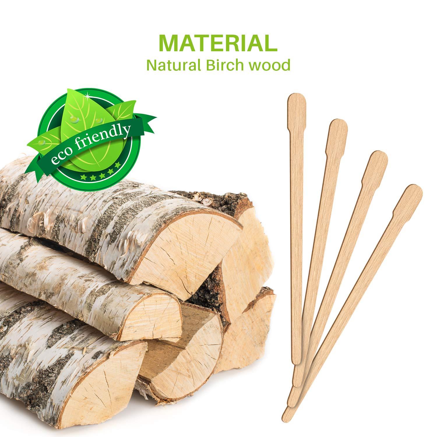 Spa Stix Large Waxing Sticks. Natural Wood Body Hair Removal Sticks  Applicator. Size is 6 Inches x 3/4. Wooden Waxing Sticks. Pack of 500Count  - Imported Products from USA - iBhejo