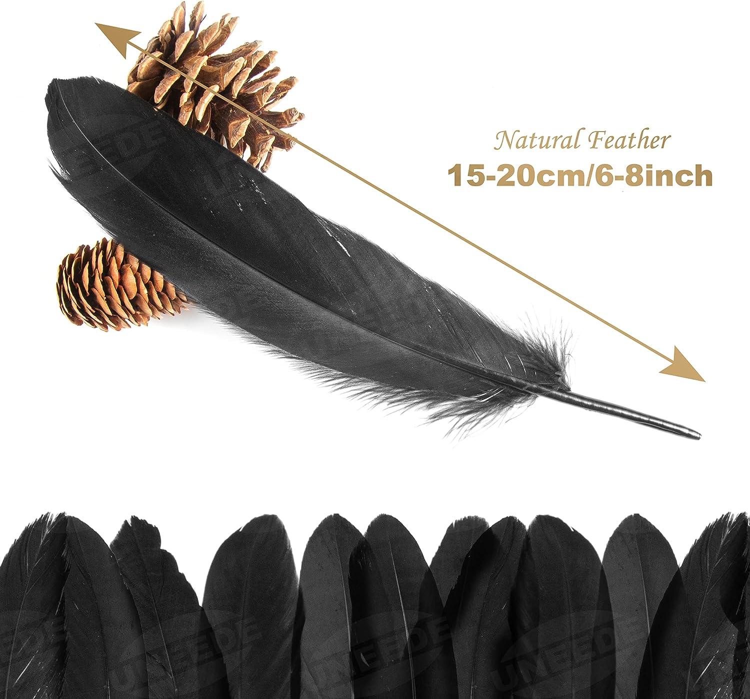  Ballinger Black Craft Feathers Bulk - 120Pcs 6-8 Inch Real  Goose Feathers for DIY Halloween Decorations, Jewelry,Cosplay and Clothing  Accessories : Arts, Crafts & Sewing