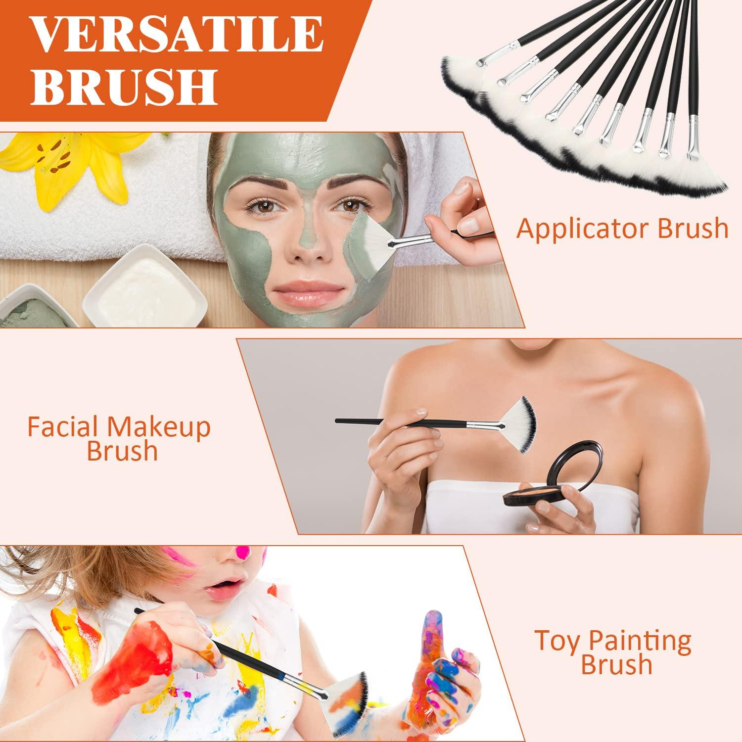 4 Pcs Face Mask Brush, Face Mask Applicator Brush Soft Facial Fan Brush For  Mud Mask Cream