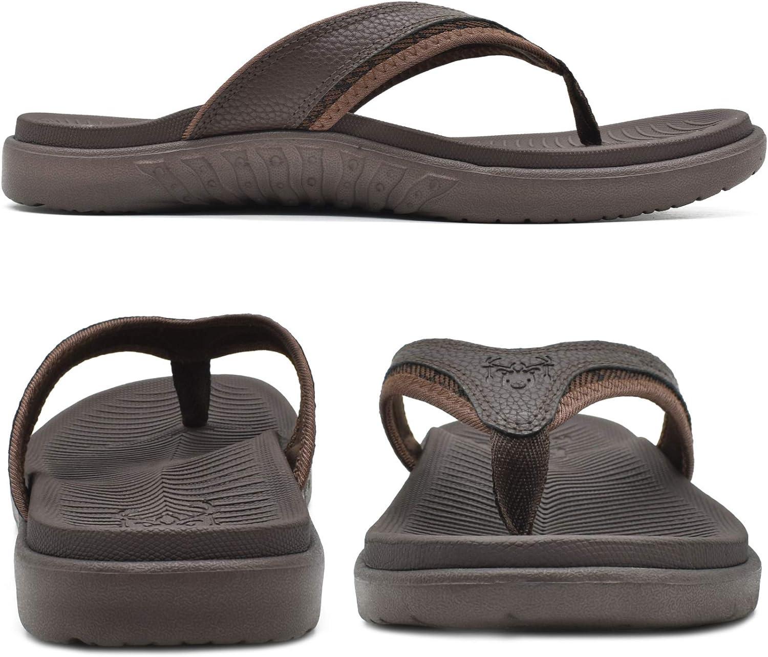 KuaiLu, Shoes, Kuailu Mens Yoga Mat Leather Flip Flops Thong Sandals Arch  Support Size 91