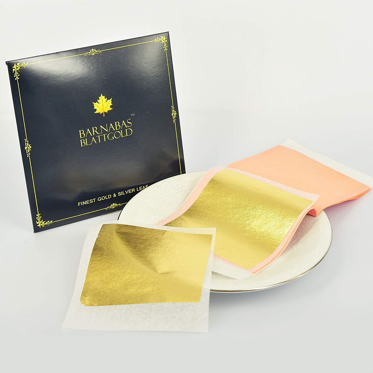 Edible Genuine Gold Leaf Sheets by Barnabas