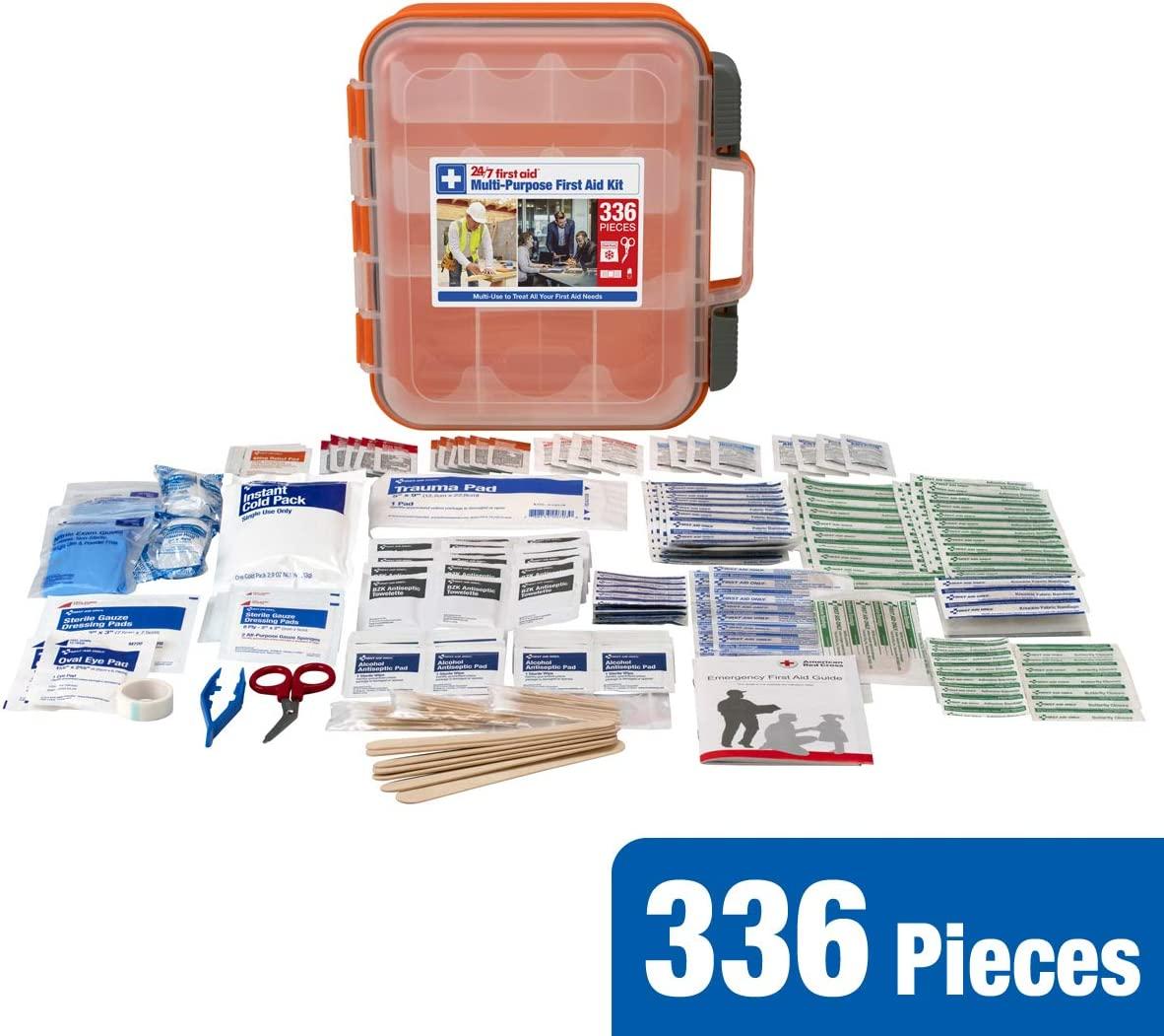 336 Piece First Aid Kit, Plastic Case