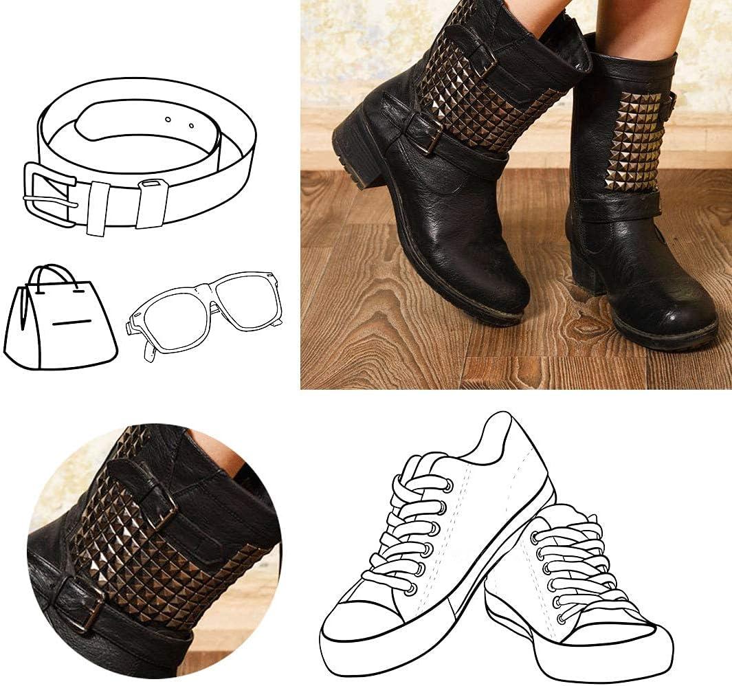 Metal Shoes Punk Accessories  Square Metal Rivets Leather