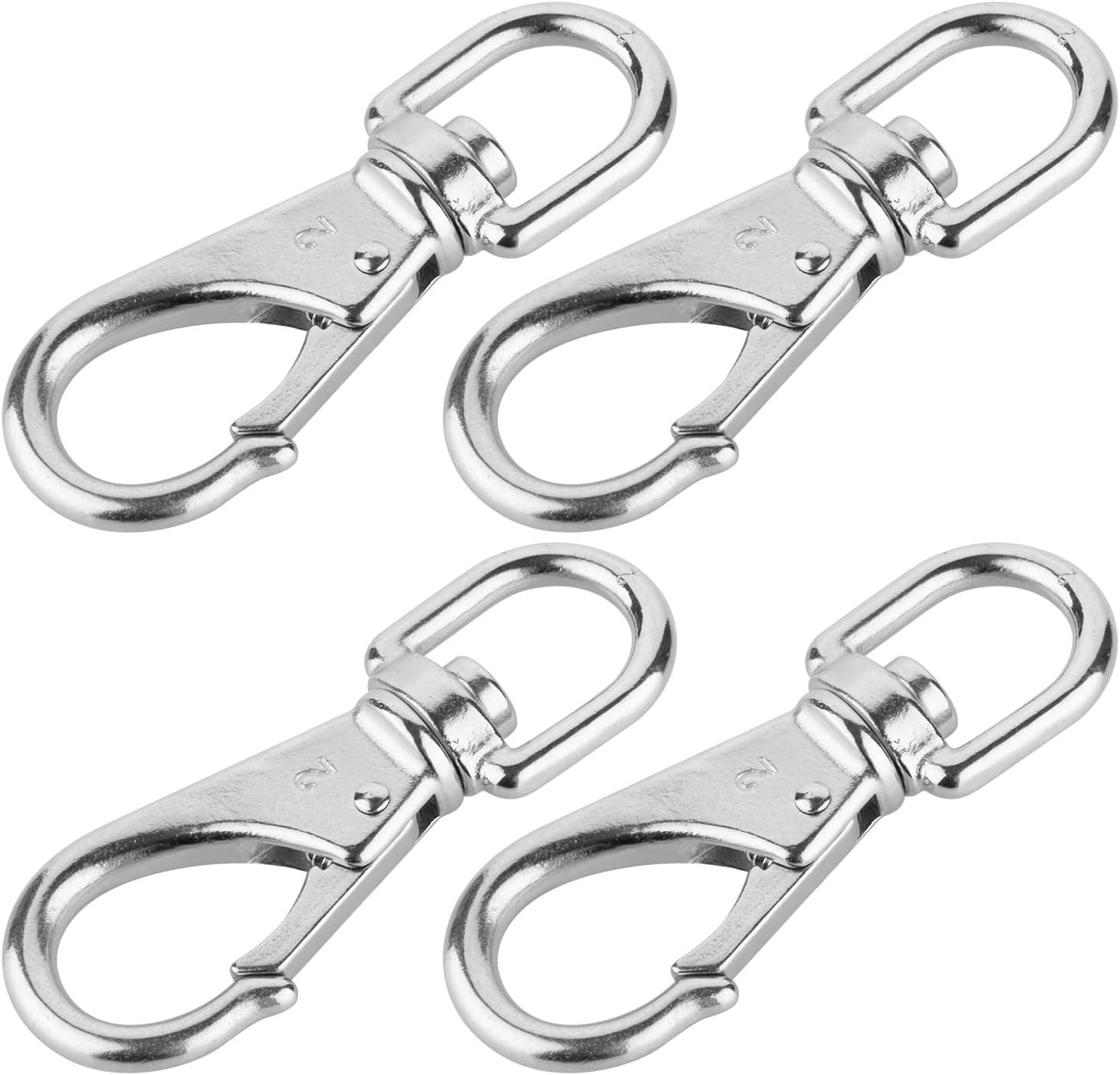  BNYZWOT Stainless Steel Swivel Eye Snap Hooks M7(3#) Scuba  Diving Clips (4-3/4 x 1-5/8 Inch) Boat Marine Spring Buckles for Bird  Feeders, Dog Leash, Pet Chains, D-Rings, Bag Straps and