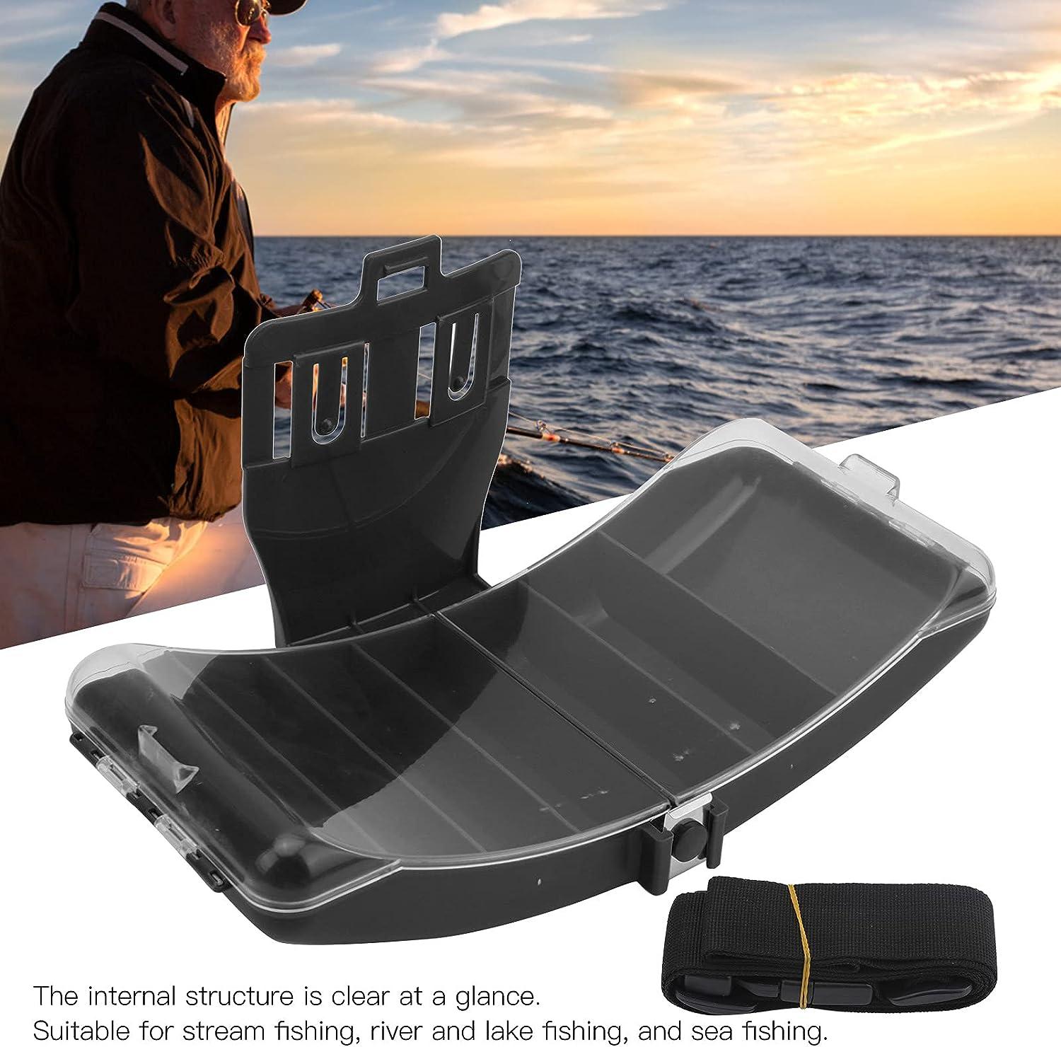 VGEBY Fishing Box, Portable Waist Fishing Box with Belt Plastic