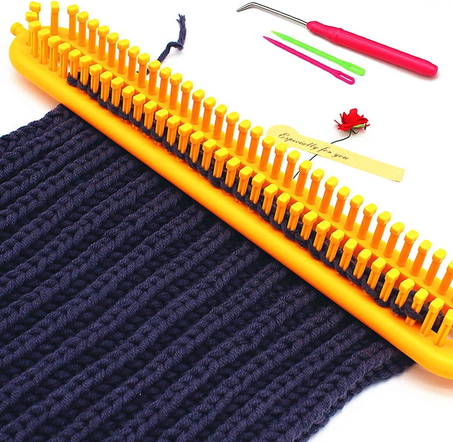 Scarf Loom Kit for Kids Rectangular Knitting Board Looms with DIY Craft  Crochet Needle&Plastic Needle Scarf Making Shawl Knitter - AliExpress