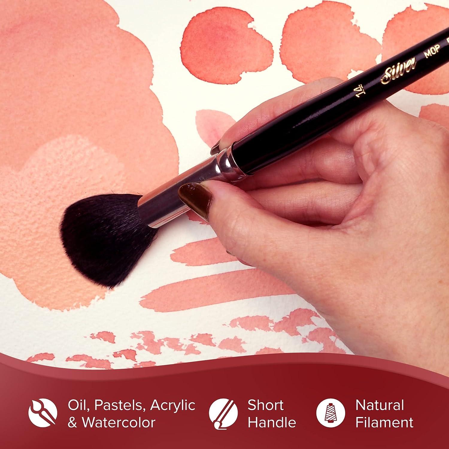 5 Pcs 1 Inch Mop Paint Brushes Mop Acrylic Brush Large Watercolor