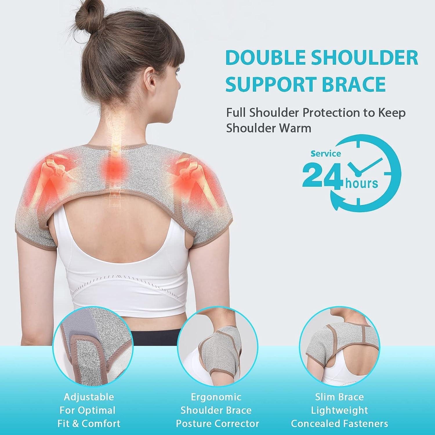 Double Shoulder Brace - for Torn Rotator Cuff Support,Tendonitis