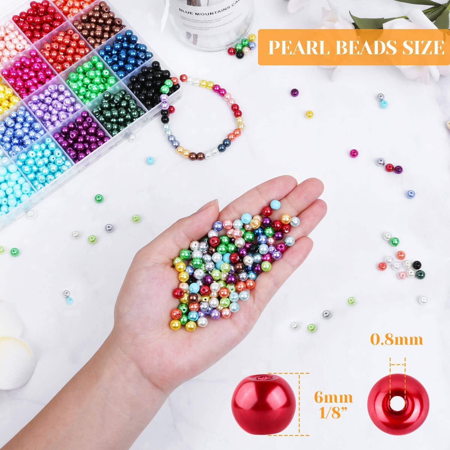 Pearl Beads,1000pcs Pearl Beads for Crafts 6mm AB Colors Pearls for Jewelry  Making Round Loose Pearl Beads with Hole for Necklaces Bracelets Earrings  Jewelry Making Home Decoration(Black AB) - Yahoo Shopping