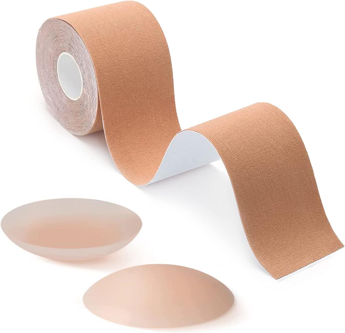 Xl Breast Lift Tape For Large Breasts, Breathable Chest Support Tape