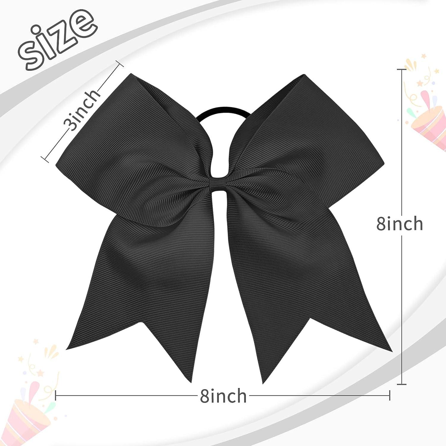 6pcs/set Cheerleading Bowknot Hair Ties For Women With Thick Ribbon, 8inch  Tail, For Daily & Dance Use