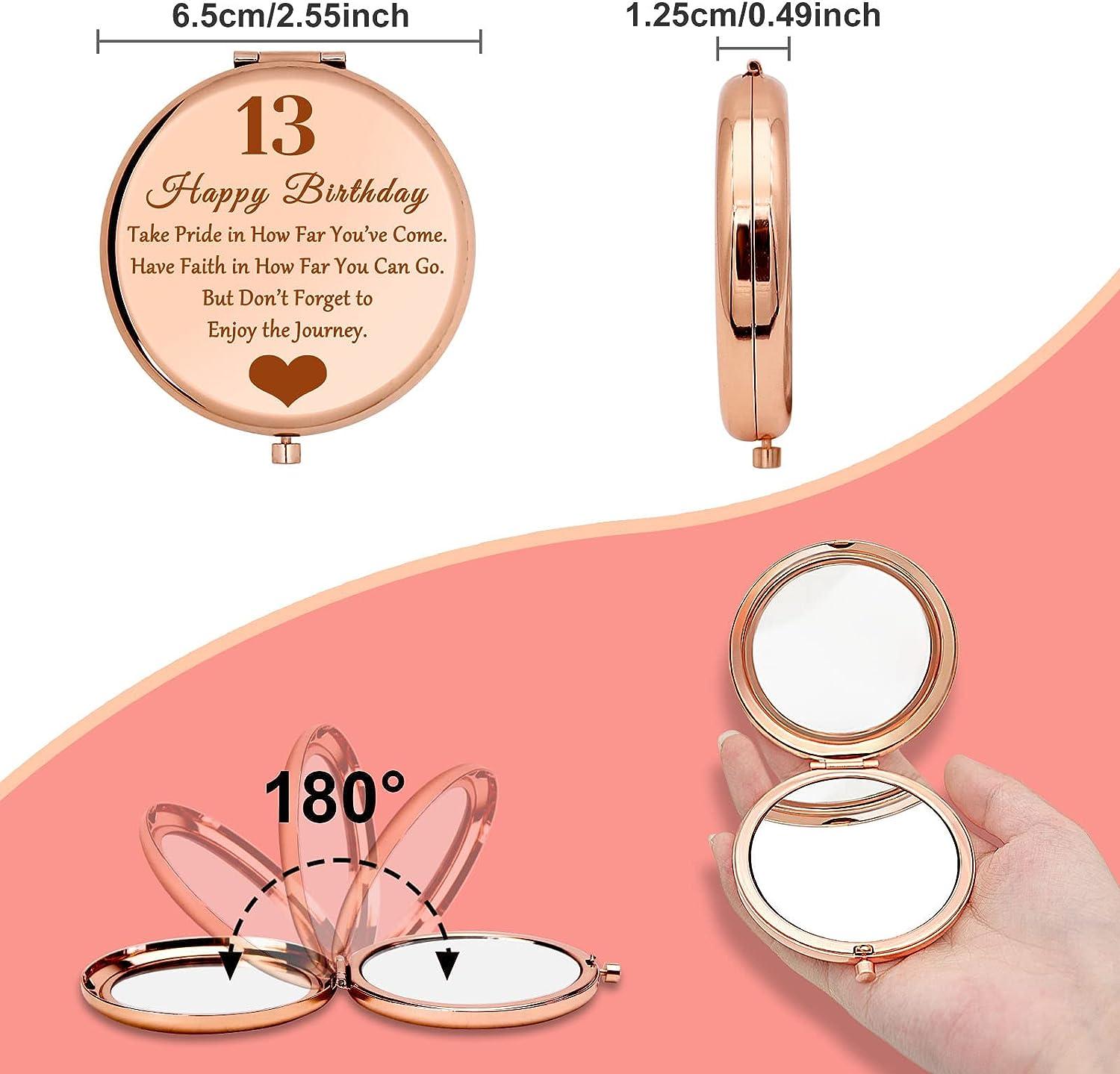 18th Birthday Gifts for Girls Happy 18th Birthday Gift for Sister Friend  Daughter 18 Year Old Girl Birthday Gift Compact Makeup Mirror for Niece