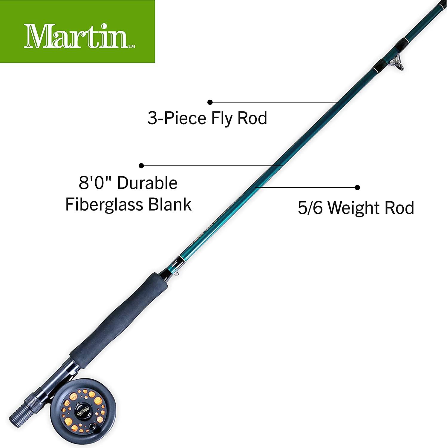 Martin Fly Fishing Caddis Creek Fishing Rod and Reel Combo with