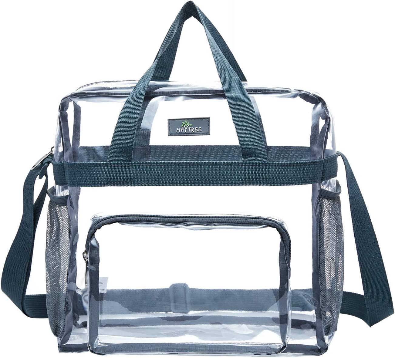 Large Clear Transparent Book Shopping Tote Bag School Concerts Stadium TSA 20inch