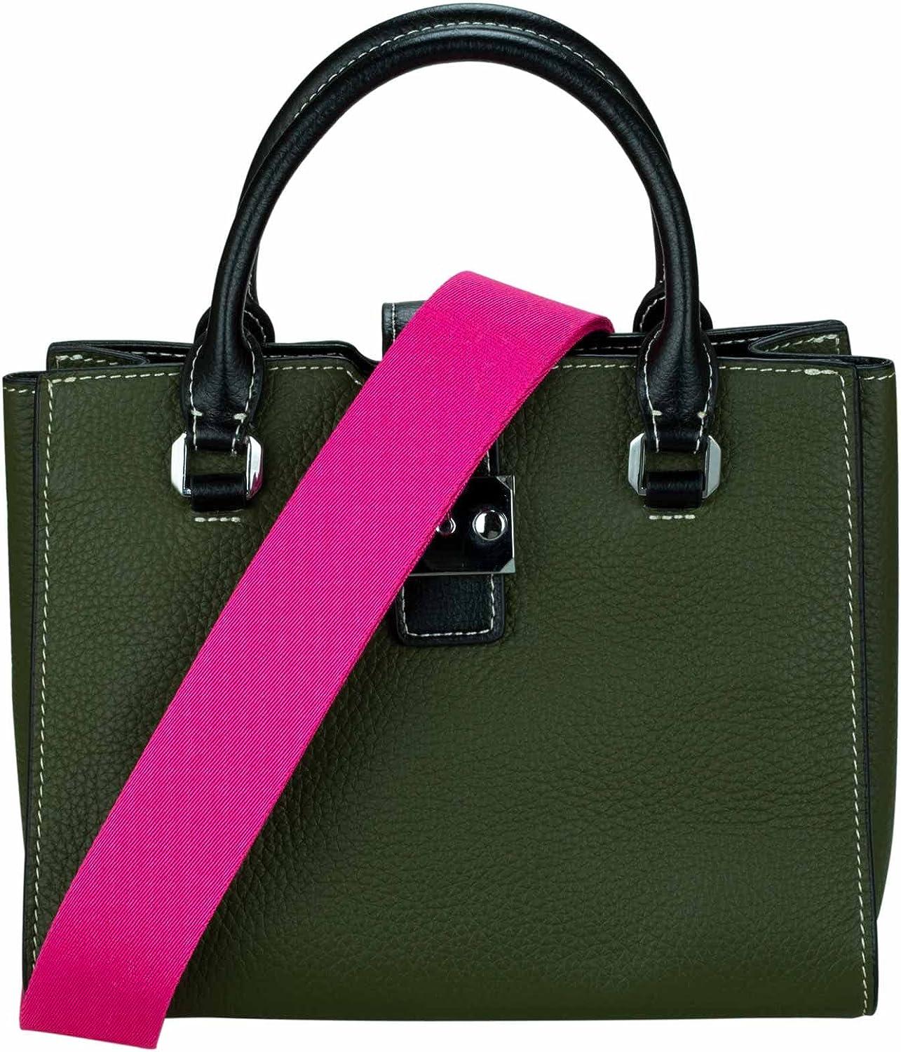Thick Leather Strap for Handbag With Golden Clasp Hardware 
