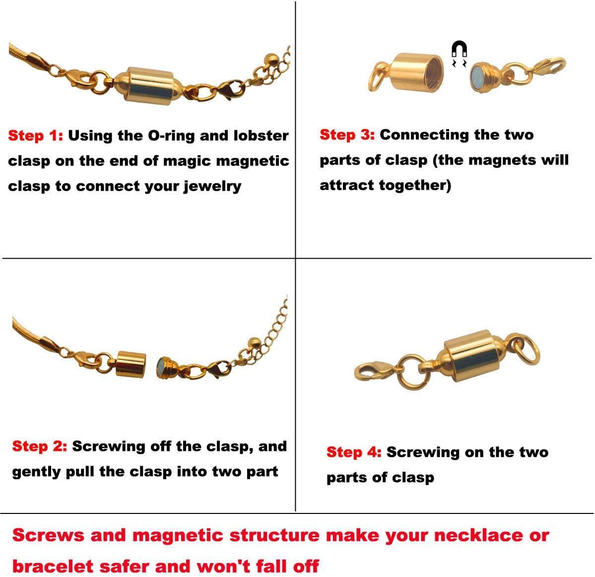 magnetic necklace clasps and closures Copper Screw Connection Clasps  Necklace