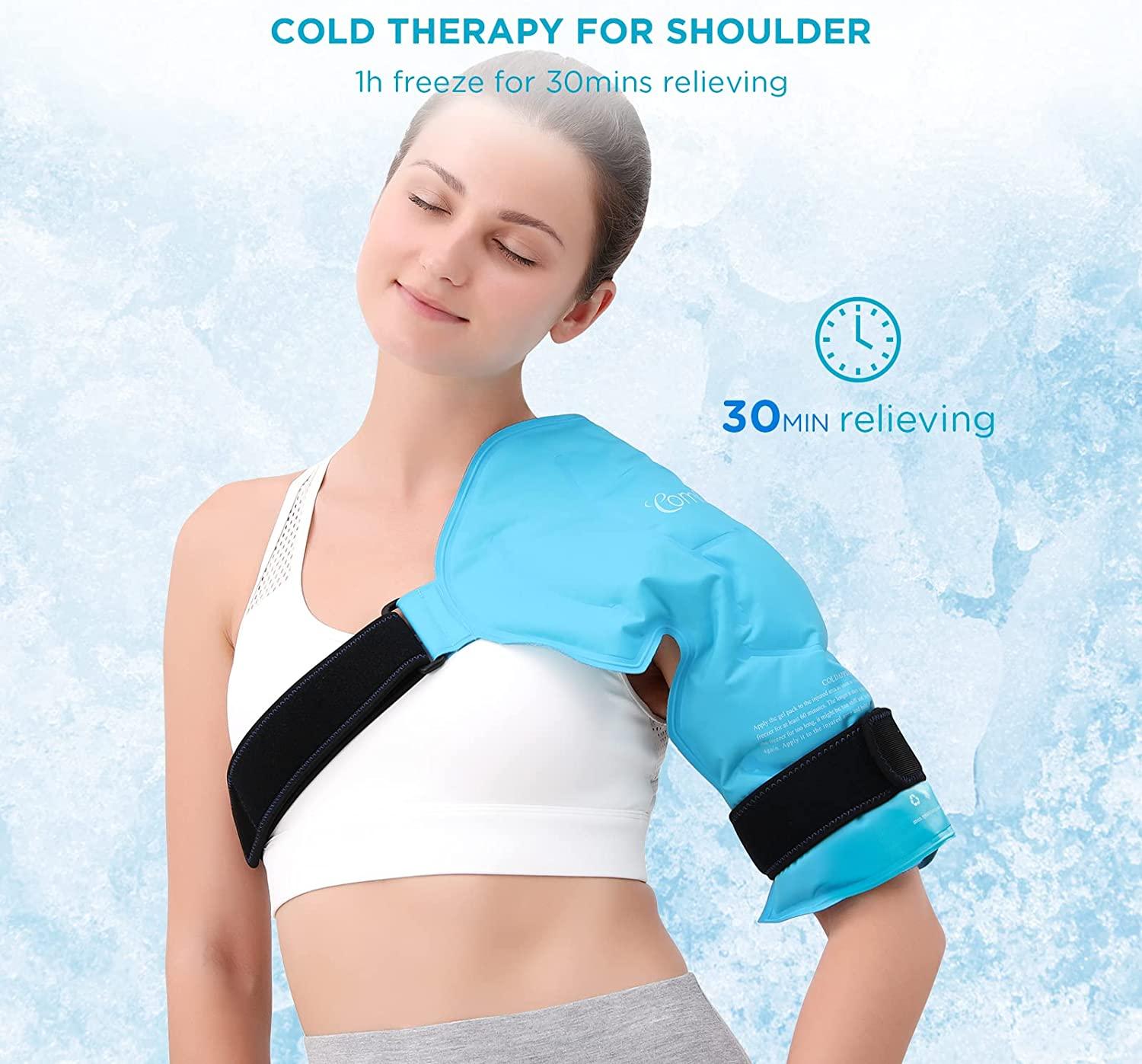 Comfytemp Shoulder Ice Pack Rotator Cuff Cold Therapy, Reusable Shoulder  Wrap Large Gel Ice Packs for Injuries, Hot Cold Compress for Shoulder Pain  Relief, Tendonitis, Bursitis, Recovery after Surgery 11.6x16.5x17 Inch