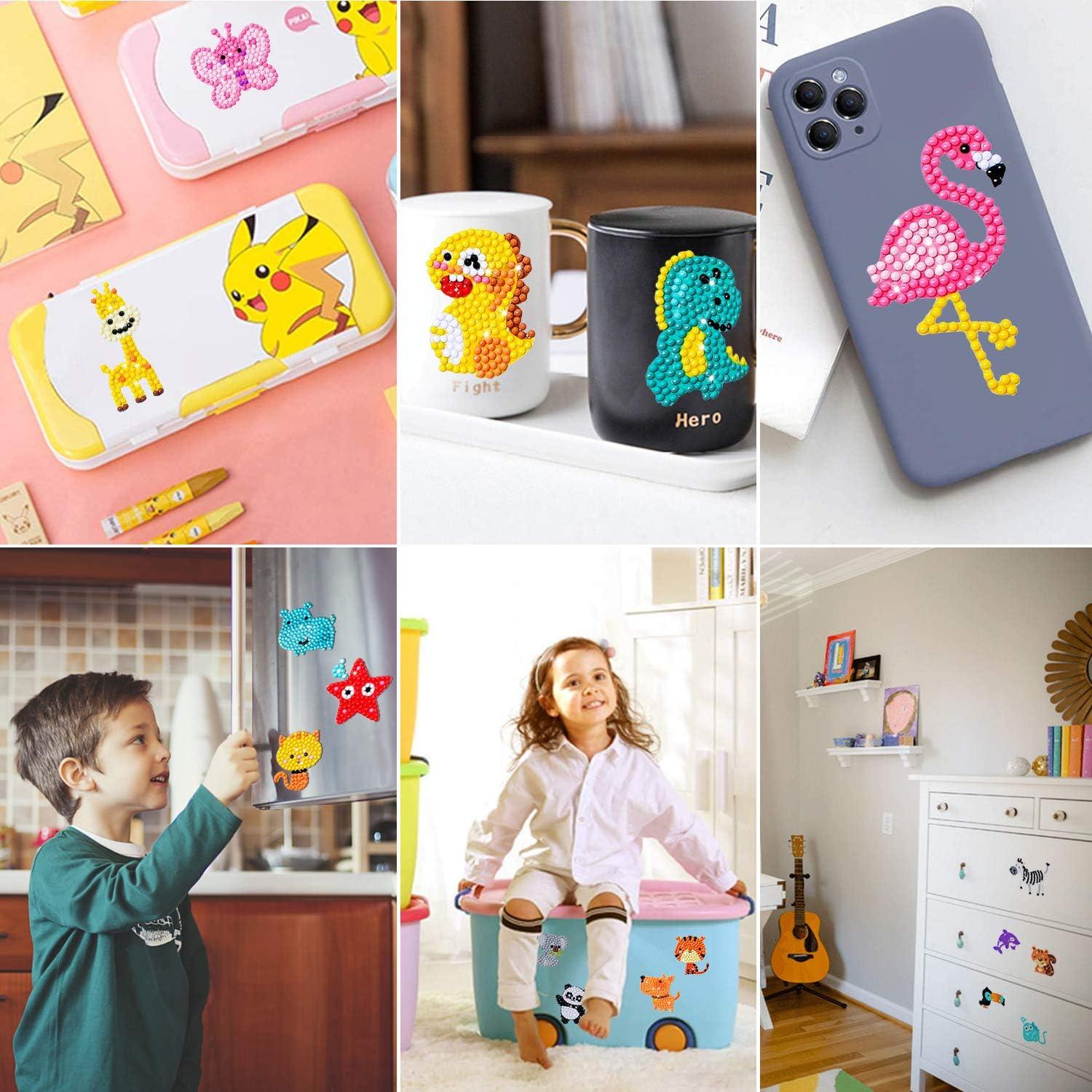 sinceroduct 5D DIY Kids Animal Diamond Painting Stickers Beginner Diamond  Painting Kits, Digital Diamond Paint