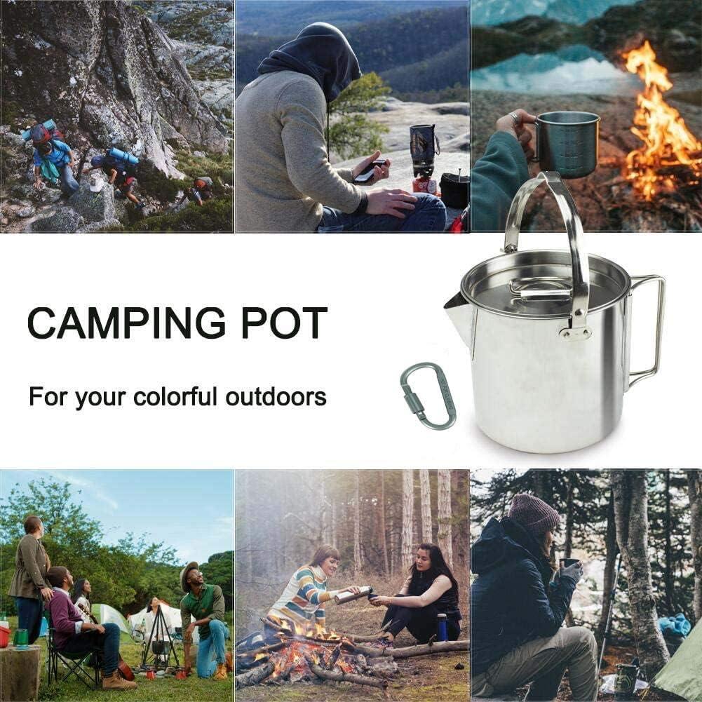 Coffee pot on camping fire, a tea kettle is over a campfire Sports &  Recreation Stock Photos