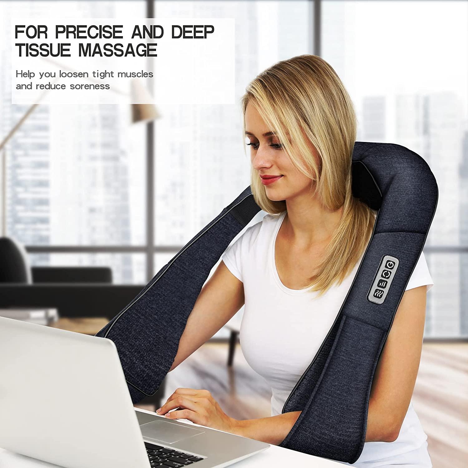 4D Shiatsu Neck Massager with Heat, Eletric Neck and Shoulder Massager,  Neck Back Massager for Neck Pain Relief – Special Fashion