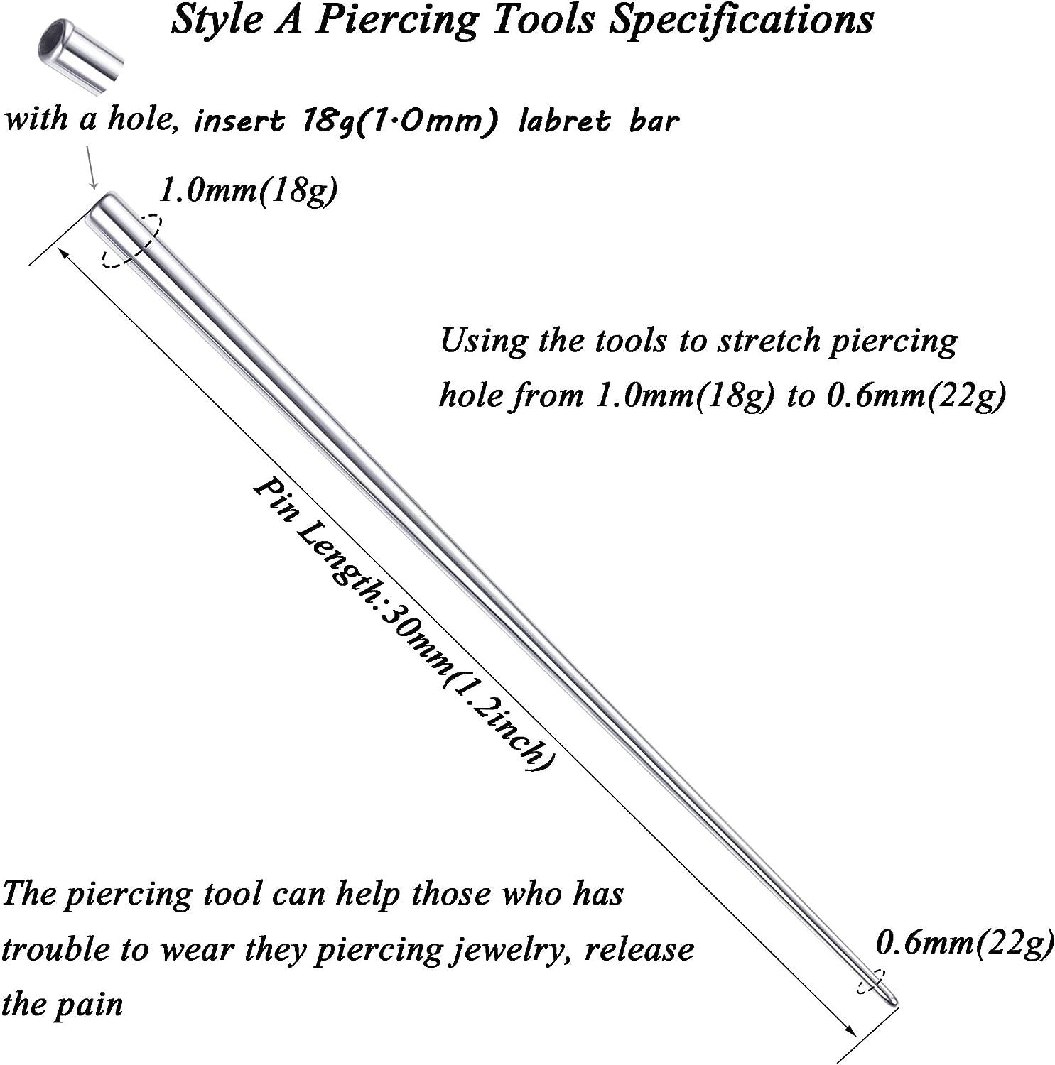 Titanium Body Piercing Jewelry, Pin Taper Nose Piercing