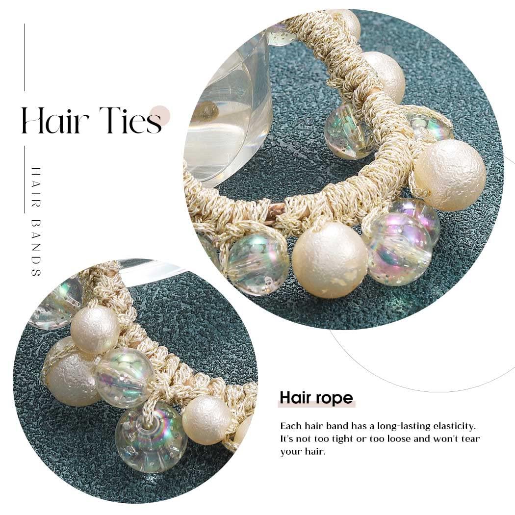Pearls for Girls Pearl Hair Tie Pearl Scrunchie Pearl Bracelet