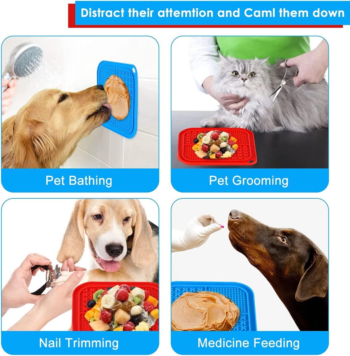 Dog Treat Mat, Dog Treat Lick Pad Easy Cleaning Slow Feeding