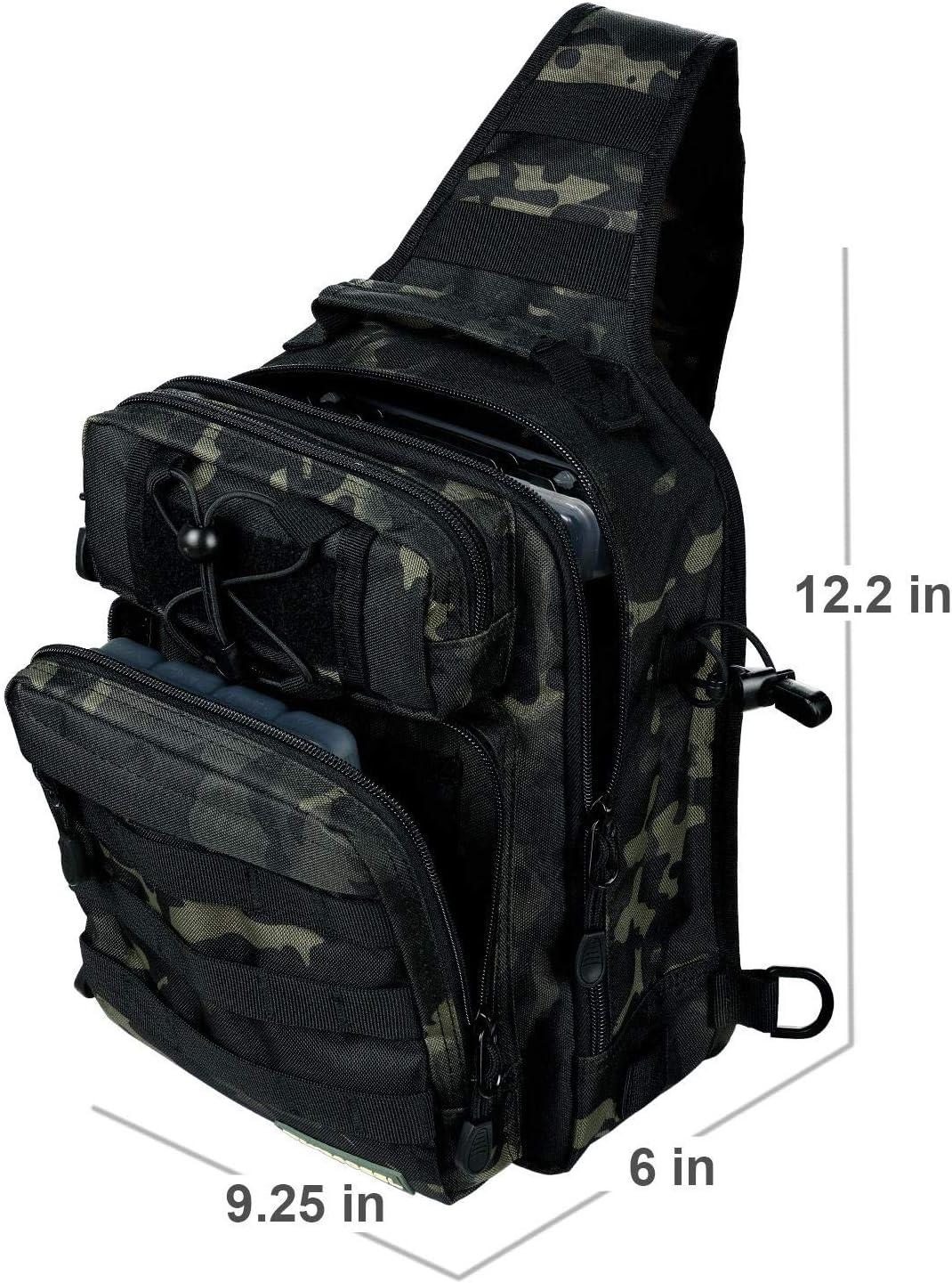 Buy Thekuai Fishing Tackle Backpack Storage Bag Outdoor Shoulder Backpack  Waterproof Cross Body Sling Bag Fishing Gear Bag with Rod Holder (Black  Camo) Online at Lowest Price Ever in India