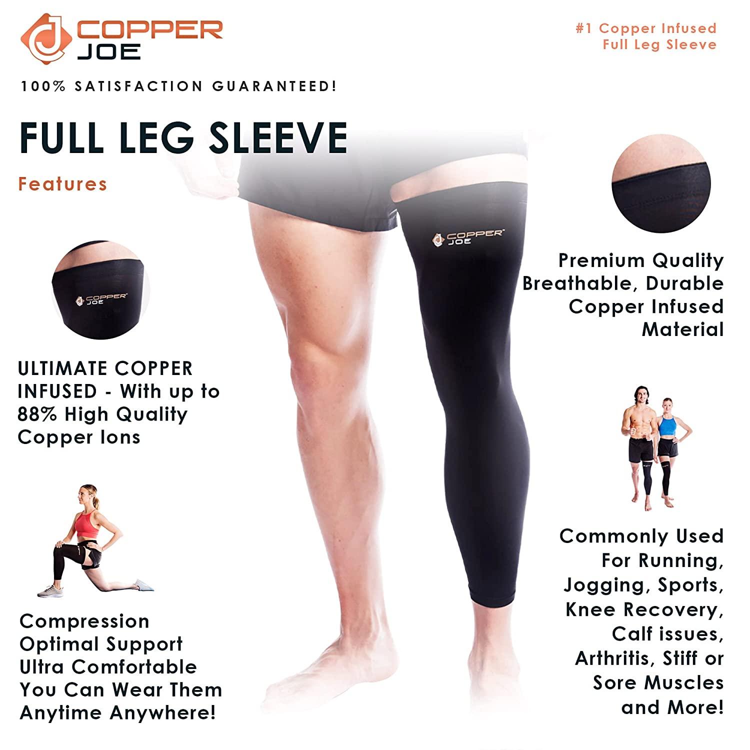 Copper Compression Full Leg Sleeve - Highest Copper India