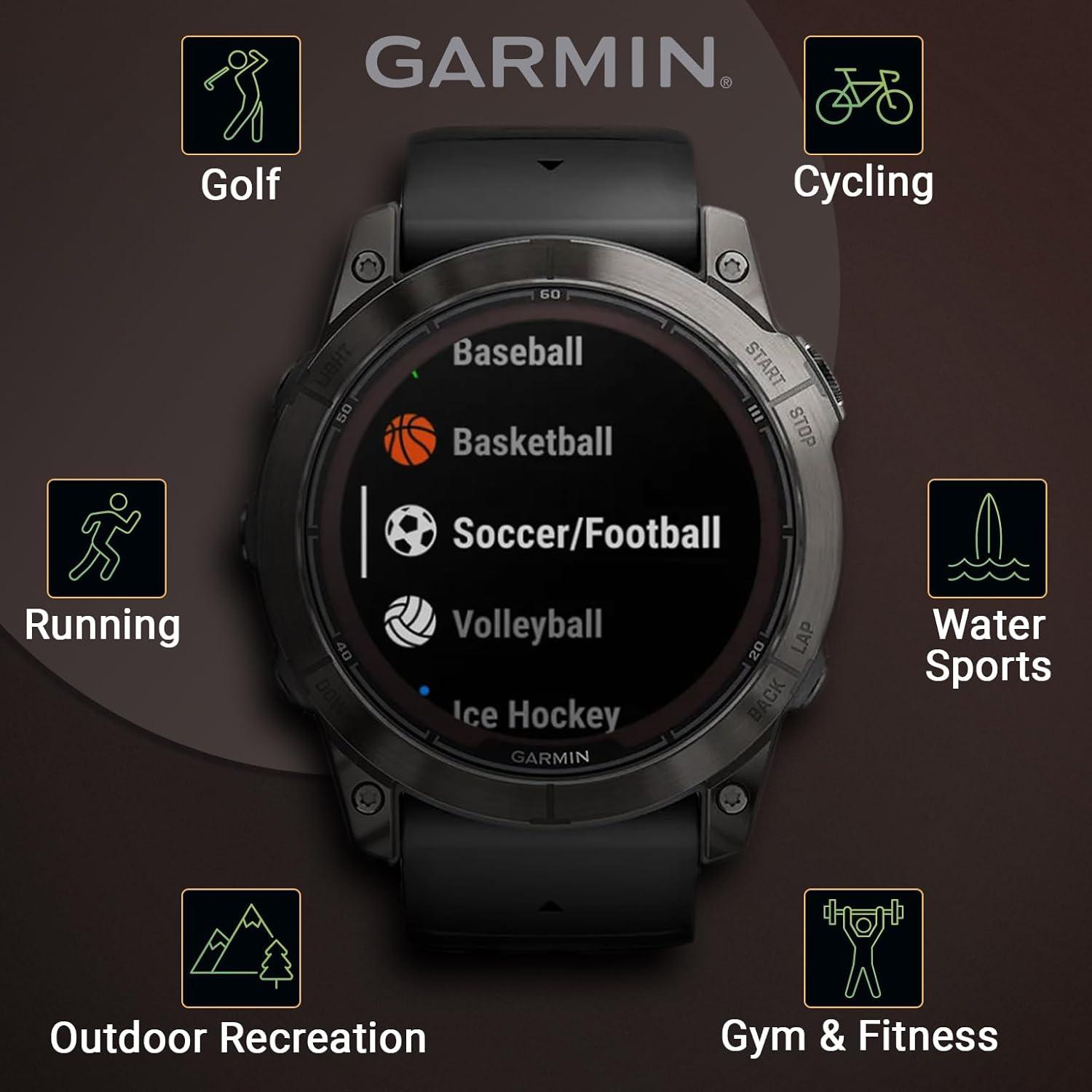 Garmin Fenix 7x Pro Sapphire Solar Edition Smart Watch 010-02778-10, Fitness & Gps Watches, Electronics