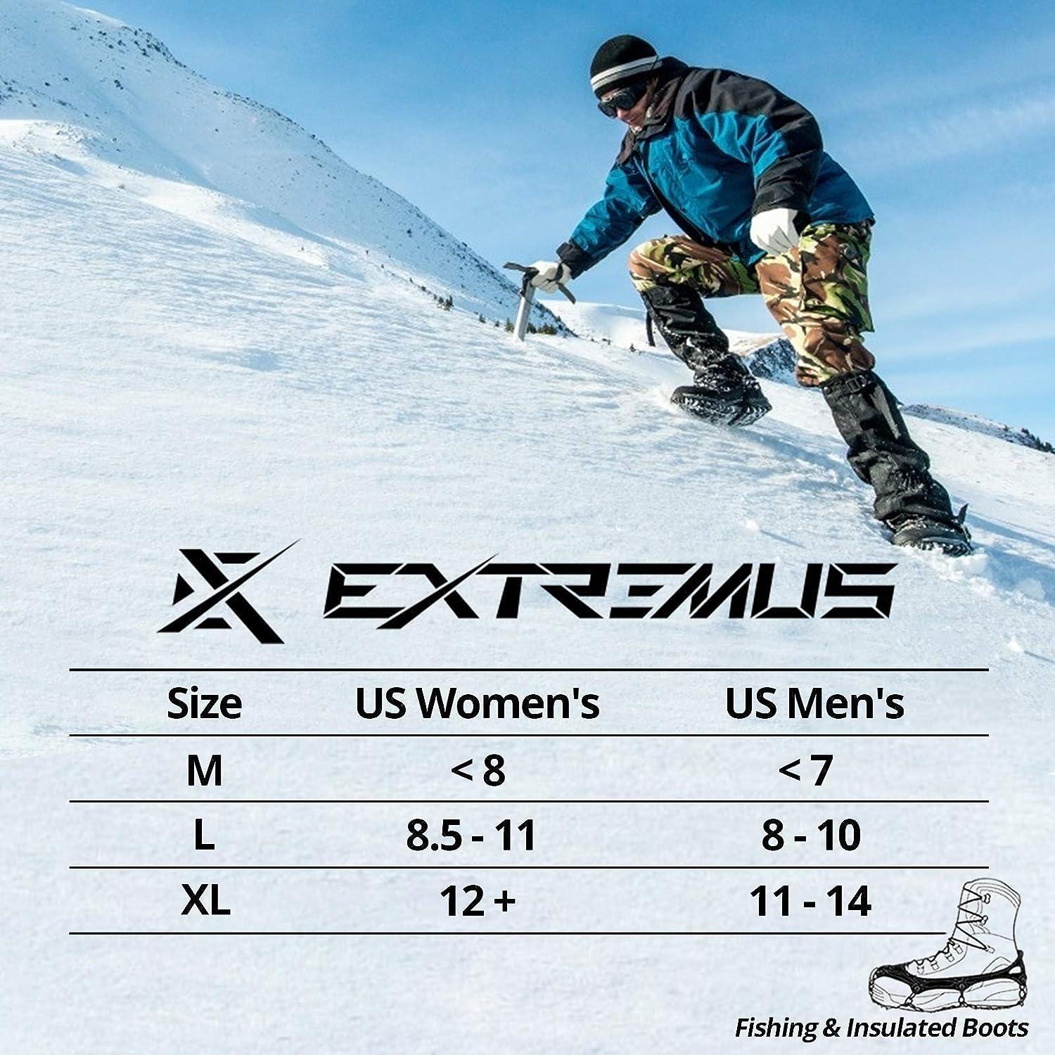 Extremus 23-Spike Ice Cleats, Crampons for Men or Women, Abrasion