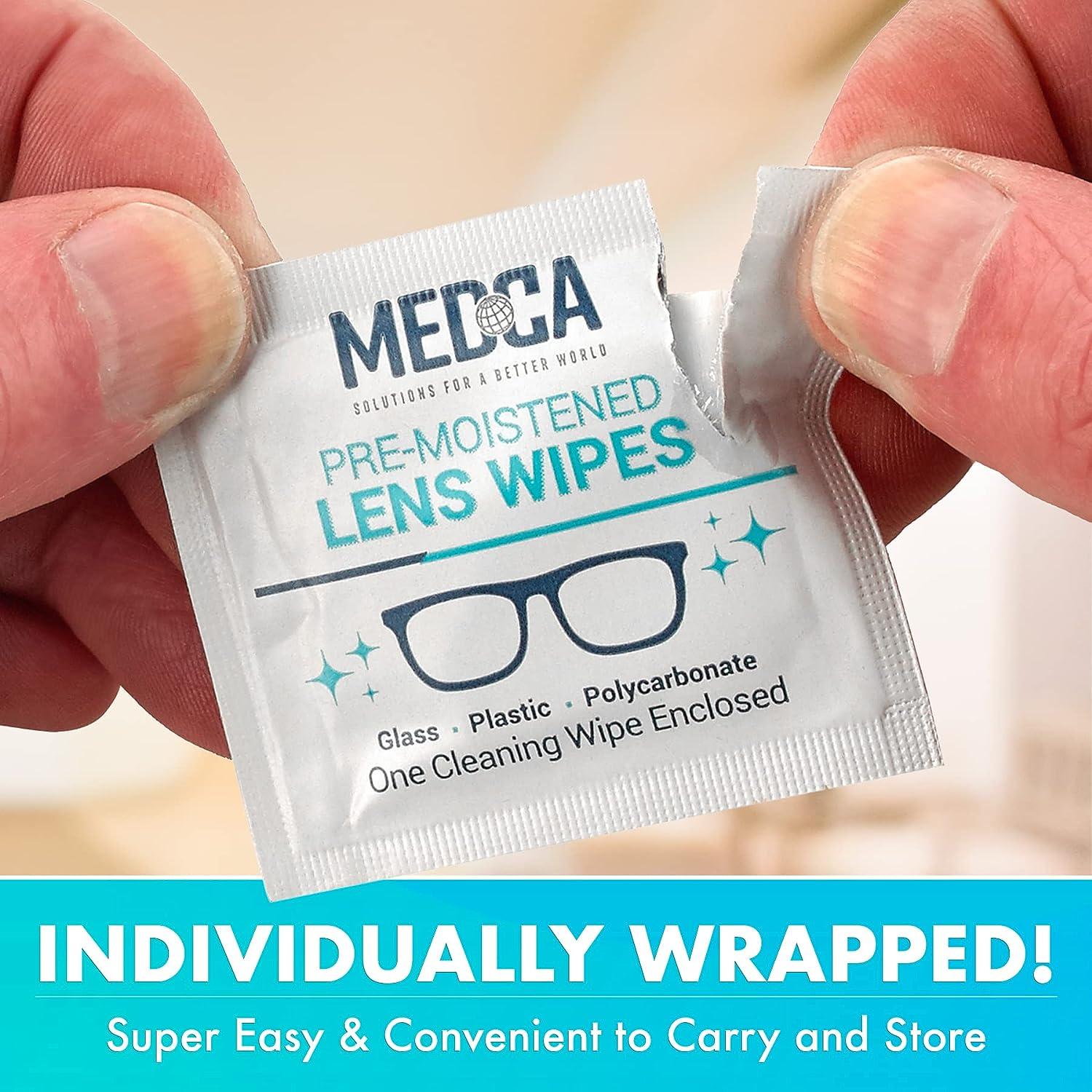 Eyeglass Cleaner Lens Wipes- 200 Pre-Moistened Individual Wrapped Eye Glasses Cleaning Wipes | Glasses Cleaner Safely Cleans Glasses Sunglasses