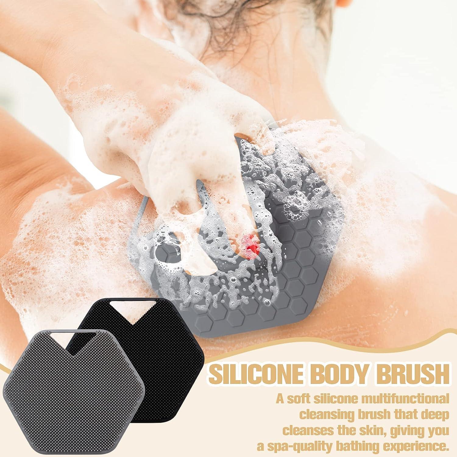 Soft Silicone Body Cleansing Brush Shower Scrubber, Gentle