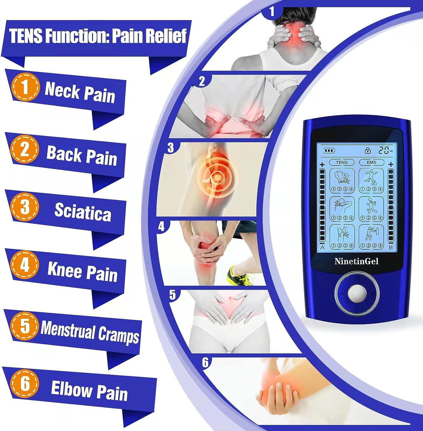 NinetinGel Tens Unit Muscle Stimulator – EMS Muscle Relaxer Ab