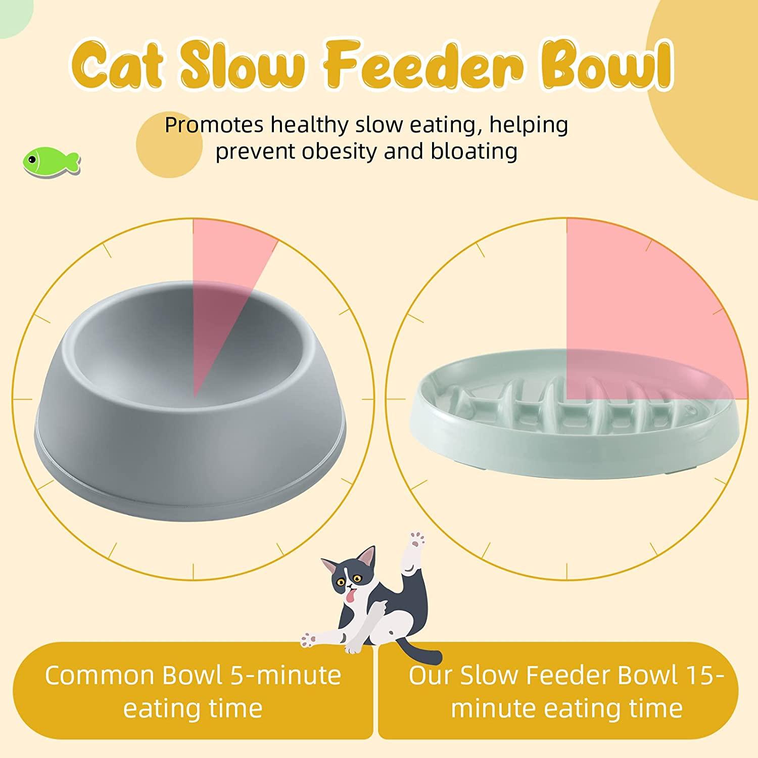 Slow Feeder Pet Bowl Dog Bowl Anti Bloating Anti-Slip Feet Interactive Feed  Dish