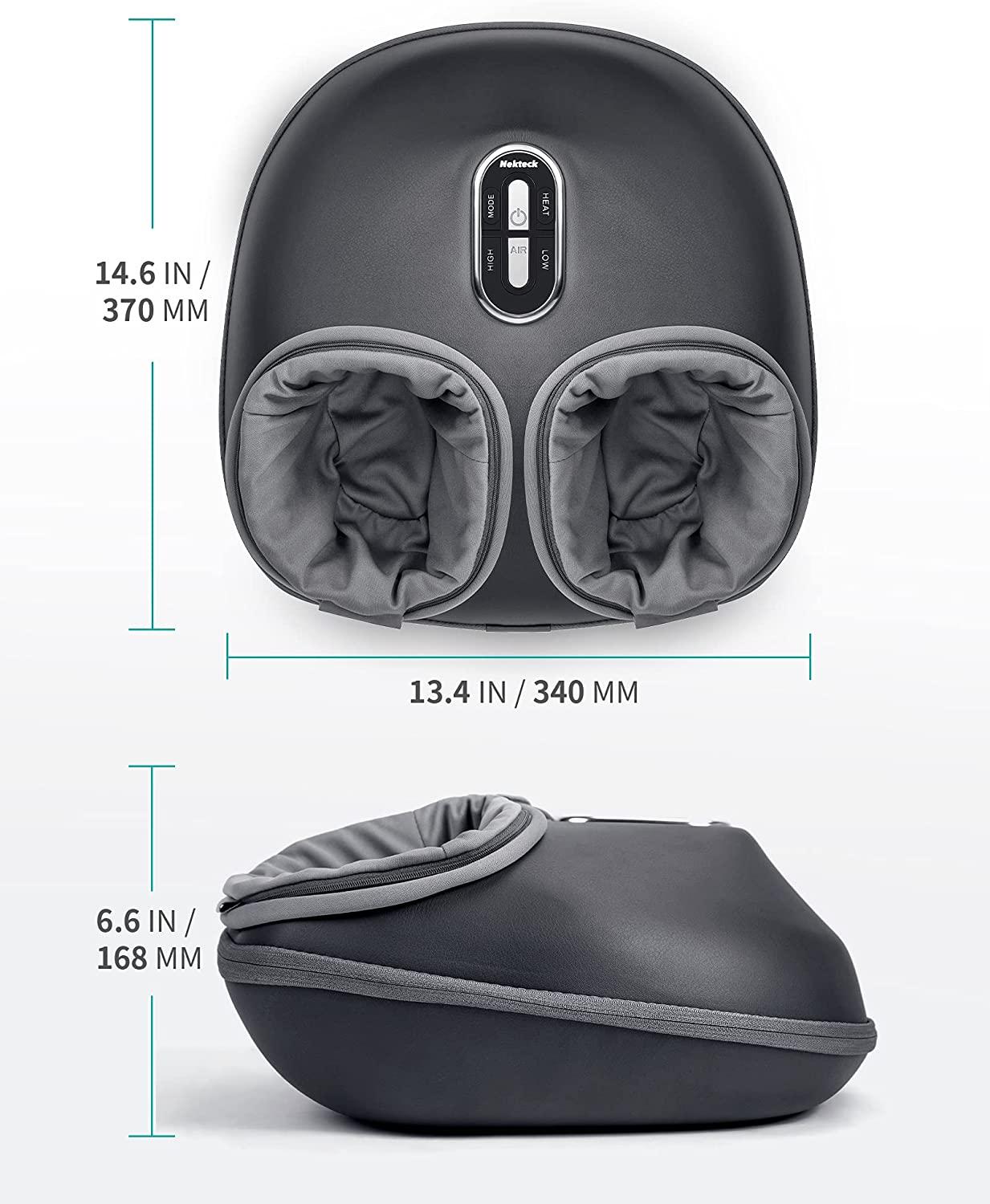  Nekteck Neck Massager and FM01 Foot Massager Machine with Heat  Bundle (Gray) : Health & Household
