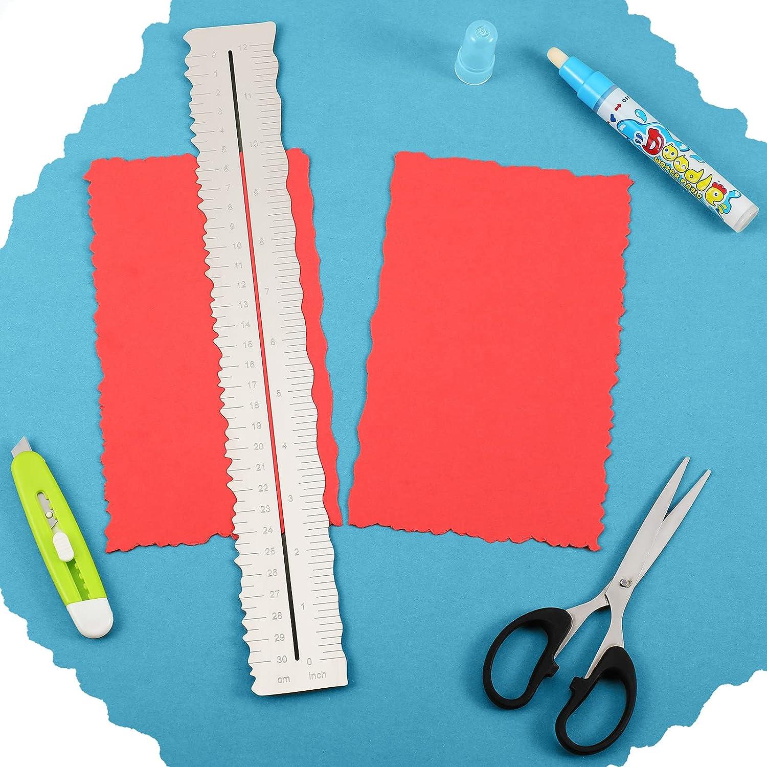 3 Pieces Paper Tearing Ruler Paper Ripper Tool Deckled Edge