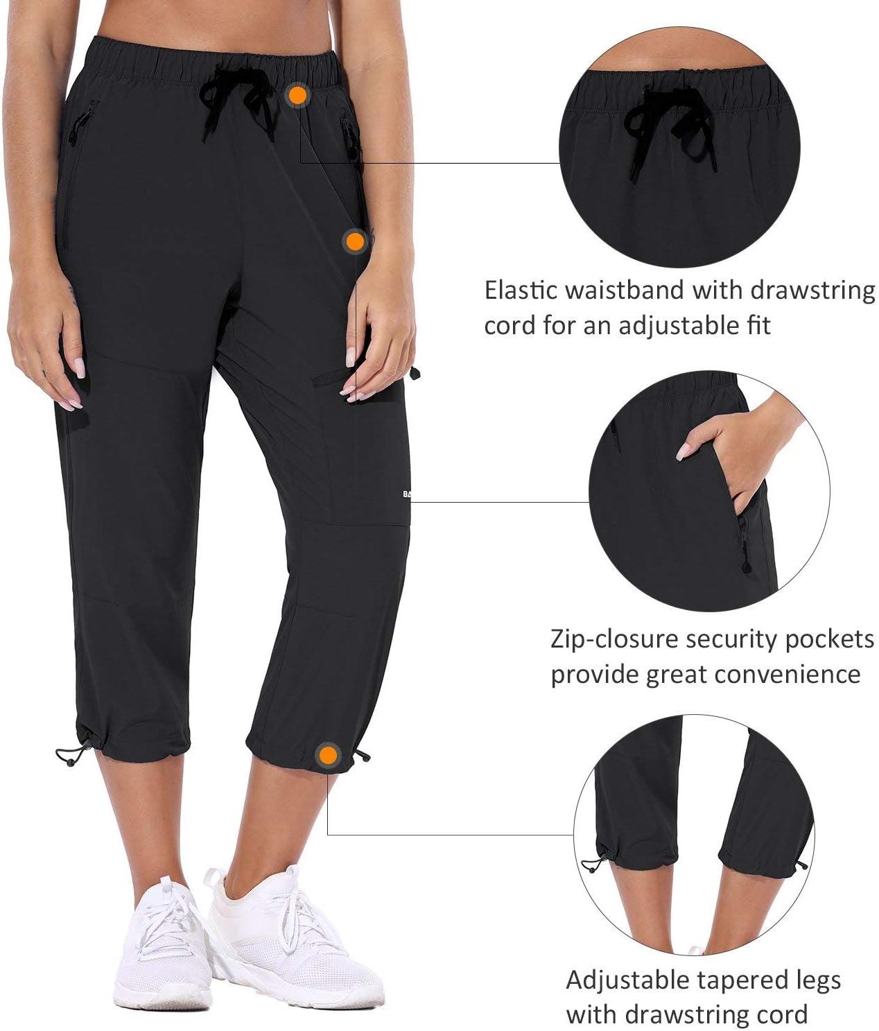 BALEAF Women's Capri Yoga Pants with Pockets
