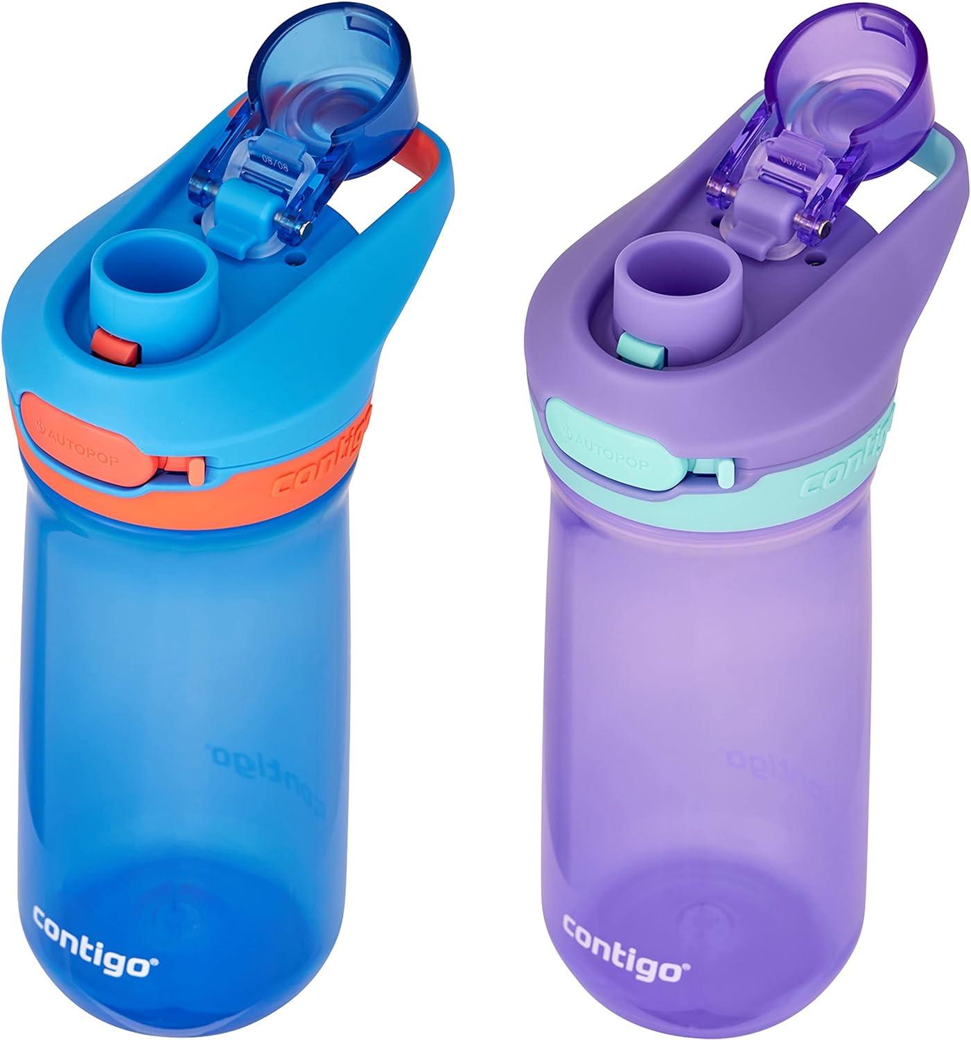 Contigo Kids Micah Water Bottle with Leak-Proof Lid, Blue, 20 oz.