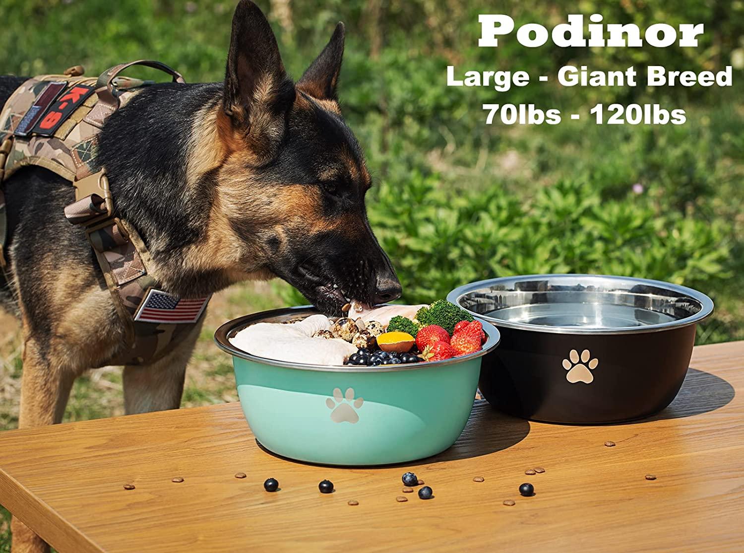 PEDAY peday large dog water bowl 304 stainless steel extra large dog bowl  for big & large dogs