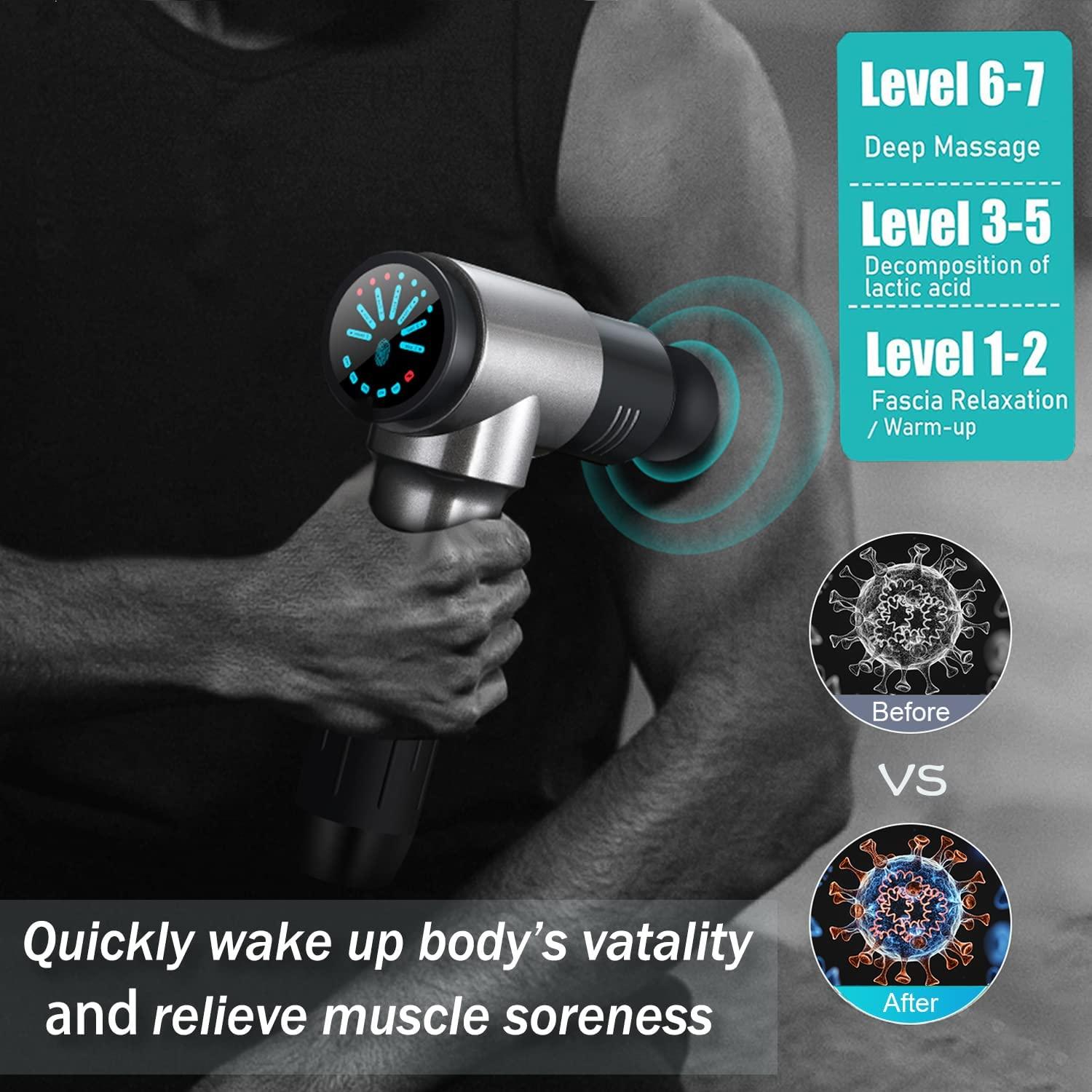 Massage Gun Deep Percussion Massager Muscle Vibration Tissue Relaxing  Therapy