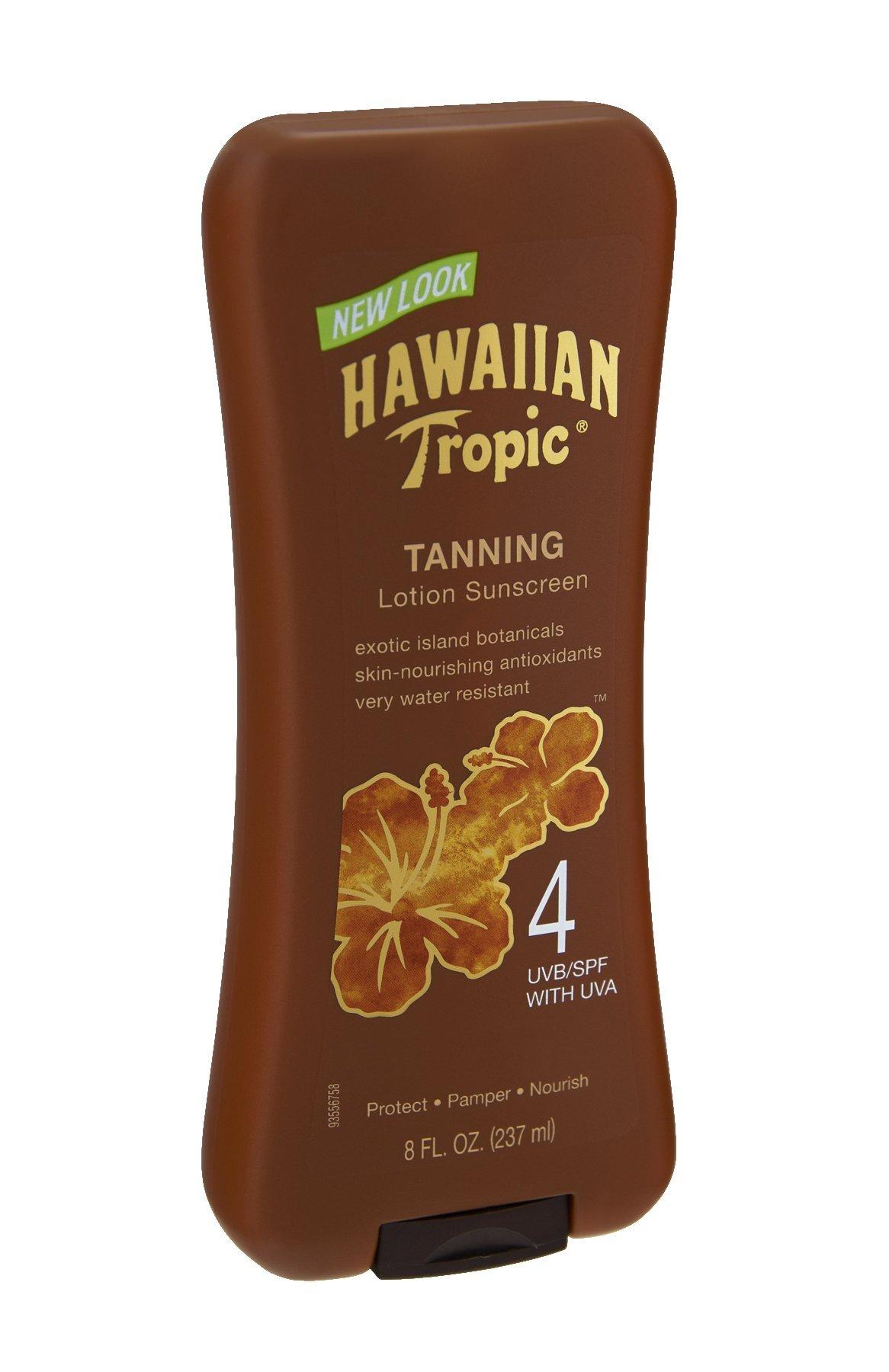 Hawaiian Spf4 Tropic Tanning Lotion Cocoa Butter 8 Ounce 235ml 3 Pack 