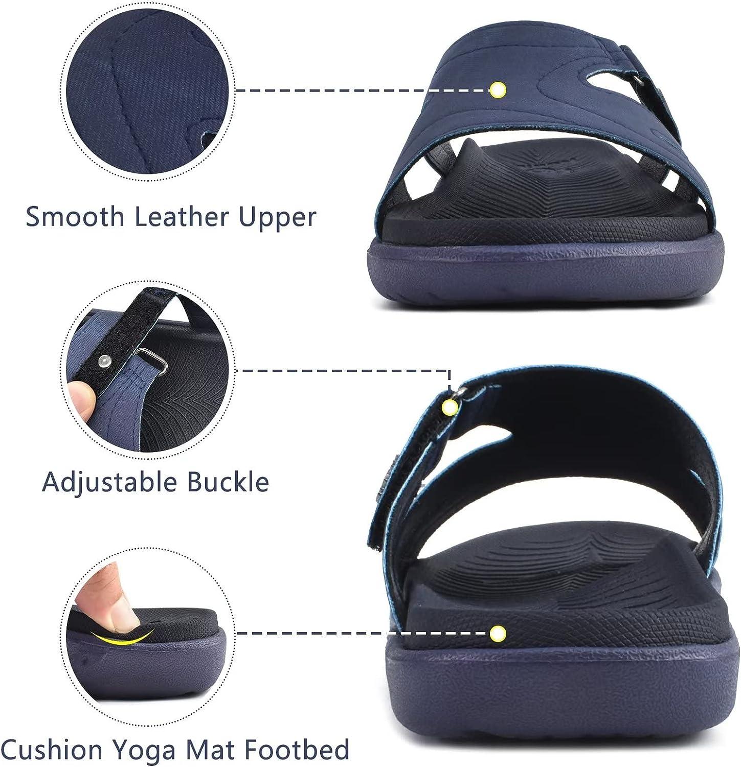  Yoga Mat - Cushioned Sandals - Womens Navy - 8