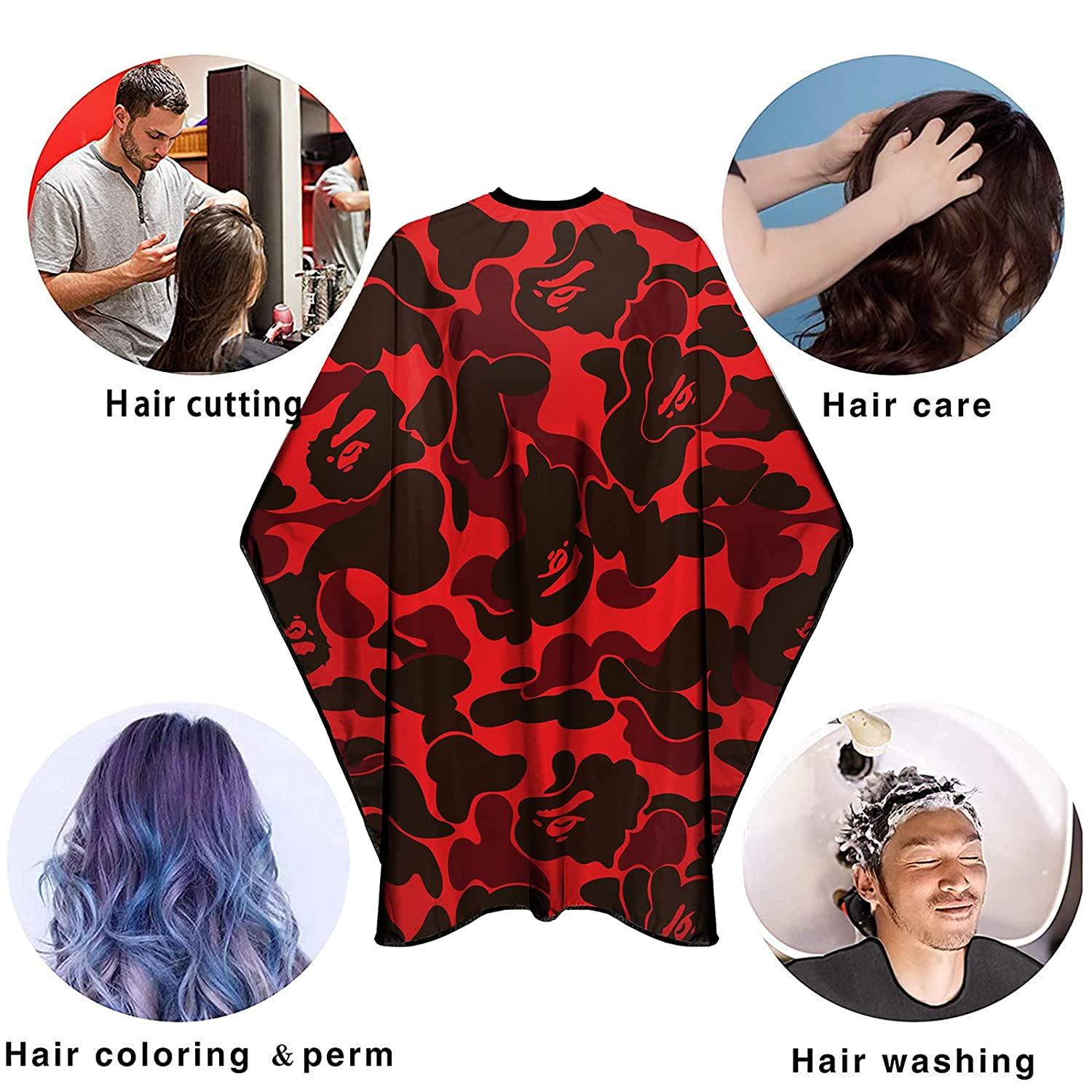  Barber Capes for Men Hair Cutting Salon Cape with Snaps  Waterproof Professional Large Barber Hairdresser Gown Stylist Cape- 63”×  56”(Back Pattern) : Beauty & Personal Care