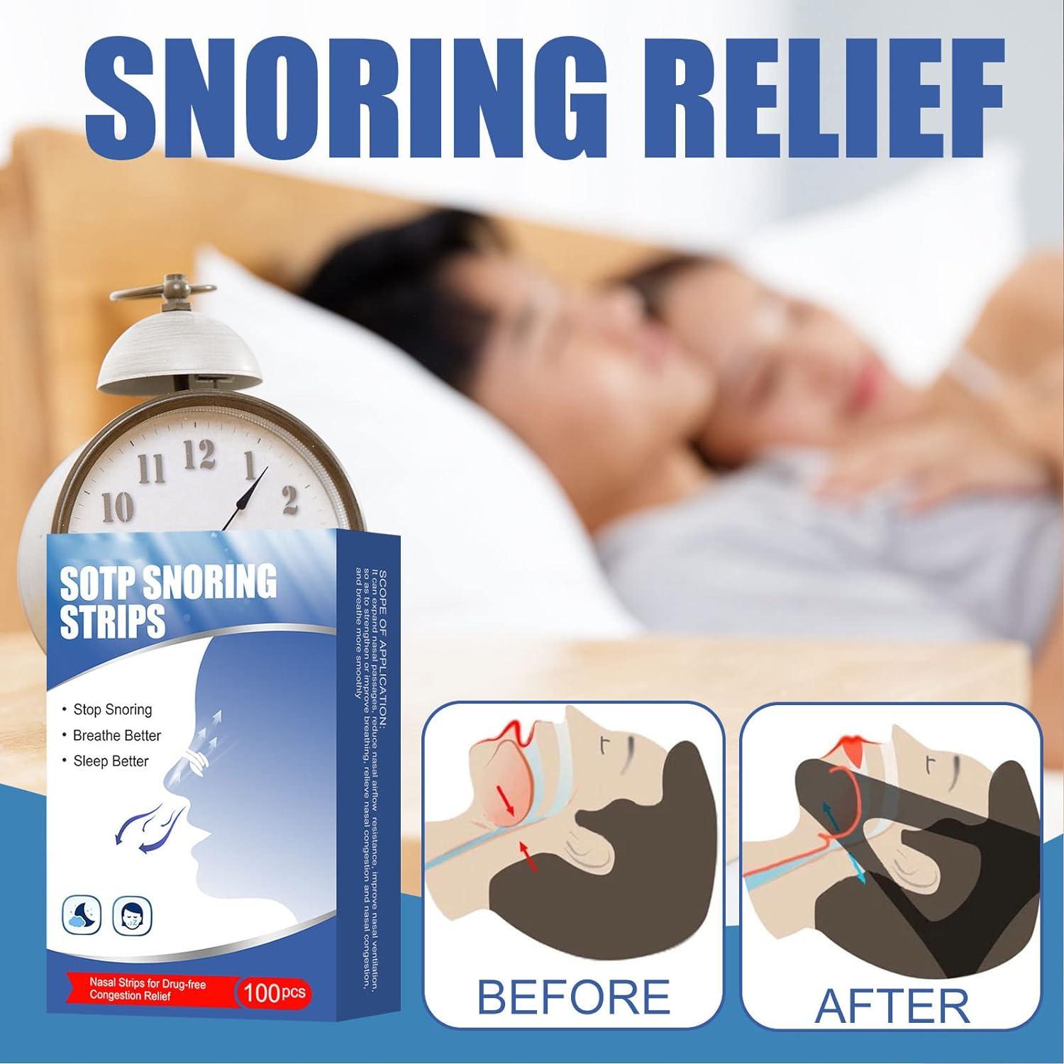 100x Anti Snore Aid Snoring Nasal Strips - Nose Sleeping and Breathing  Device
